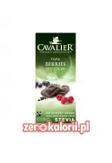 Czekolada ciemna 85% z owocami leśnymi słodzona słodzona stewią, BEZ CUKRU 85g Cavalier