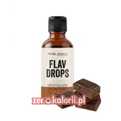 Aromat Flav Drops Czekolada 50ml, Body Attack Bez Cukru i Tłuszczu