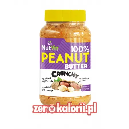 Masło Orzechowe Crunchy 500g NutVit 100 % Orzechów